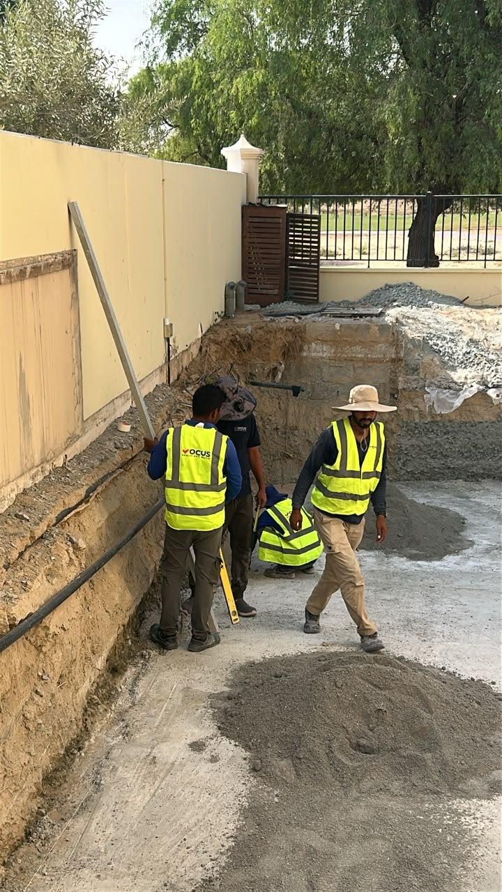 Excavation and retaining works alongside an occupied villa, Dubai