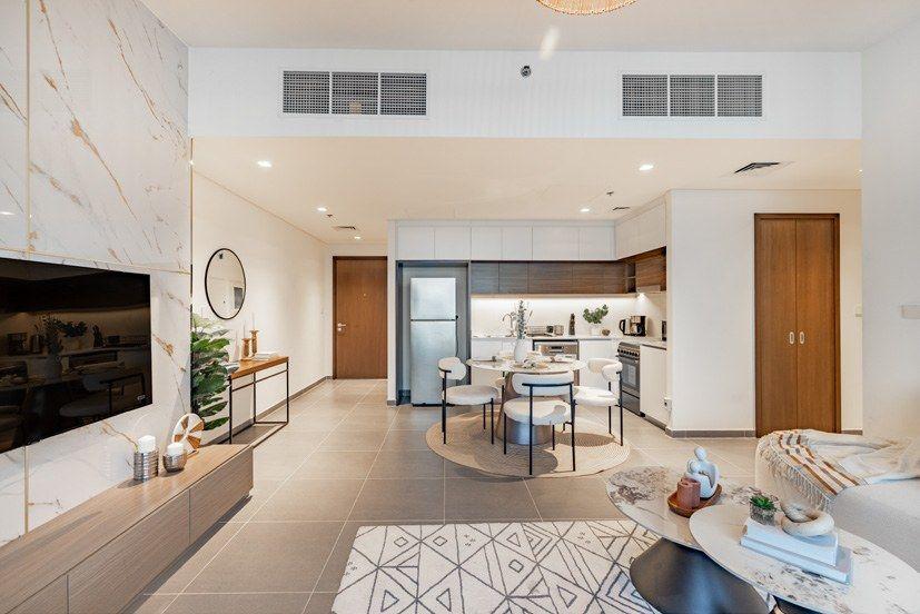Creek Edge 2 BHK, Creek Edge 1, Dubai — furnishing and feature walls by Vocus Design & Build (view 3)